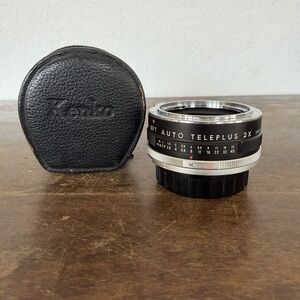 Vintage Kenko Auto Teleplus 2X Teleconverter Pre-AI Japan w/ Case 60s-70s